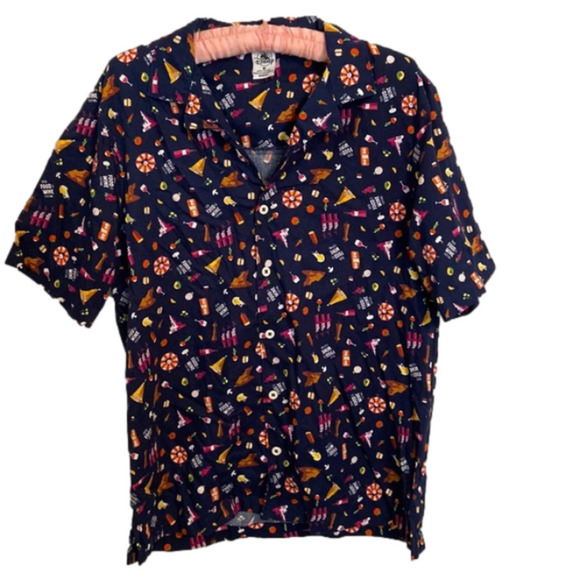 Disney Parks 2020 Food and Wine Festival Button up Shirt Men's